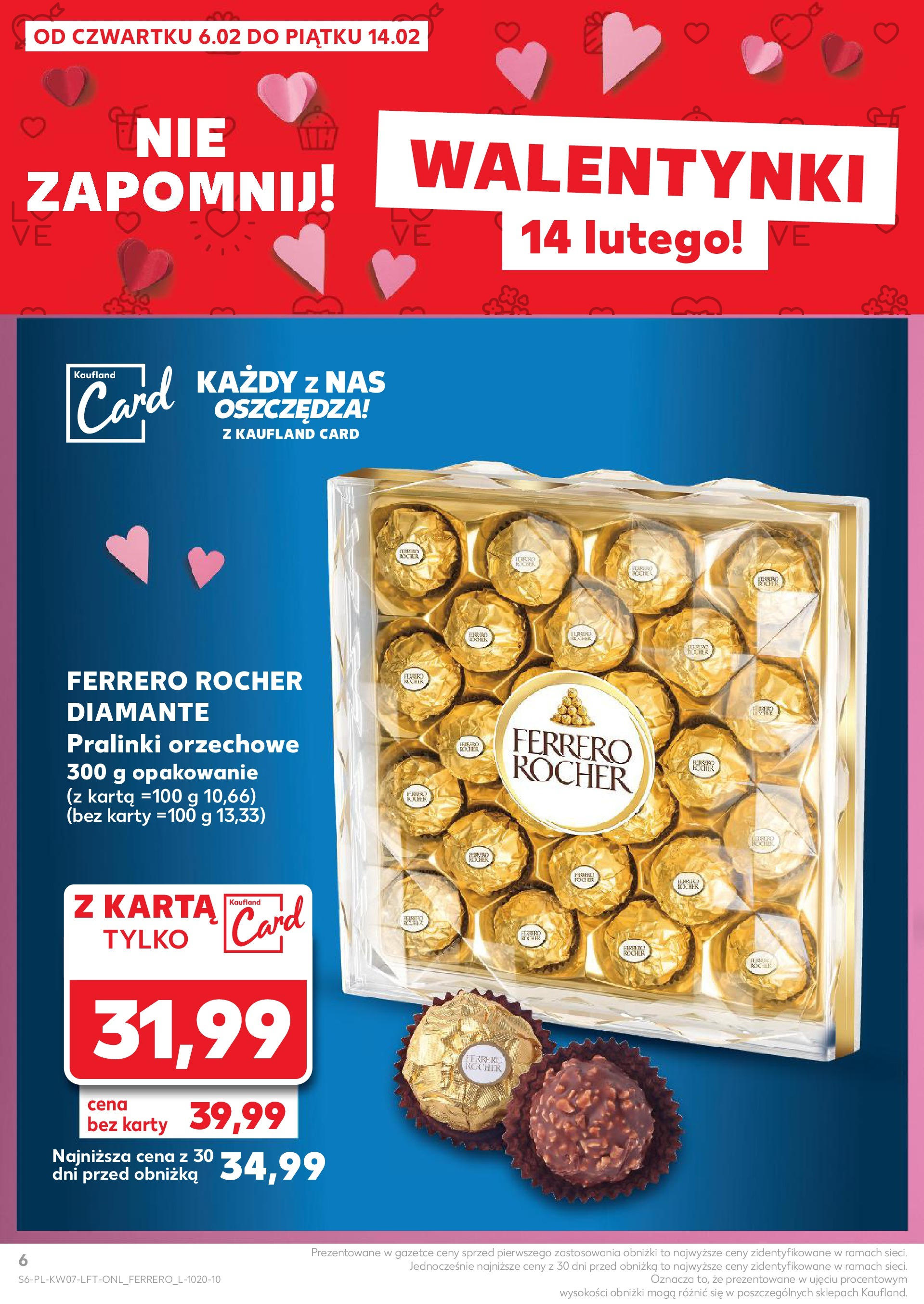 Kaufland gazetka od 13.02.2025 - od jutra PDF | Strona: 6 | Produkty: Karta, Ferrero rocher