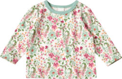 ALANA Langarmshirt Pro Climate mit Blumen-Muster, weiß & rosa, Gr. 80