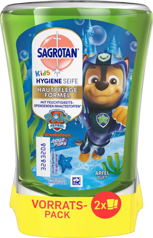 Sagrotan Flüssigseife No-Touch Kids, Apfel, Nachfüllpack (2x250 ml)