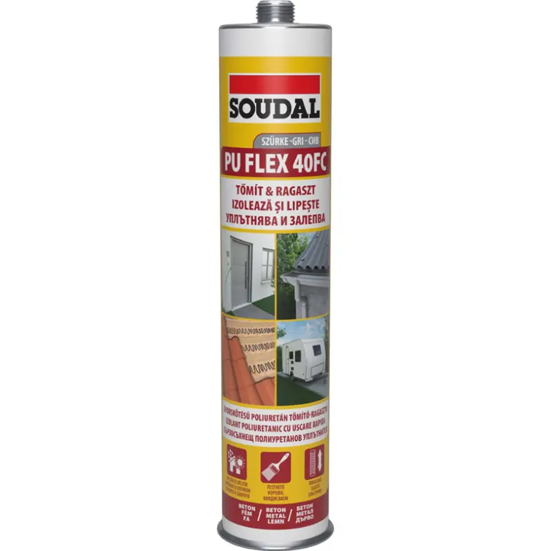 ПОЛИУРЕТАНОВ УПЛЪТНИТЕЛ SOUDAL ПУ ФЛЕКС 40FC СИВ