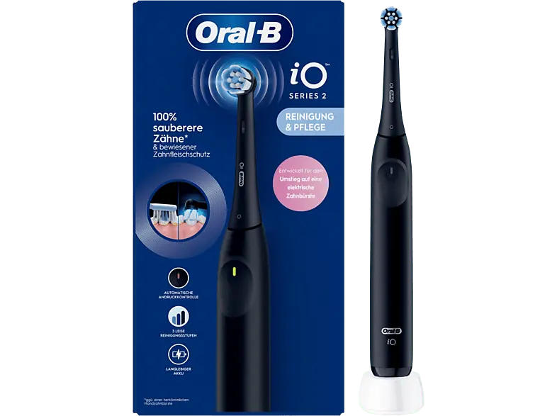 Oral-B iO Series 2, Elektrische Zahnbürste Night Black