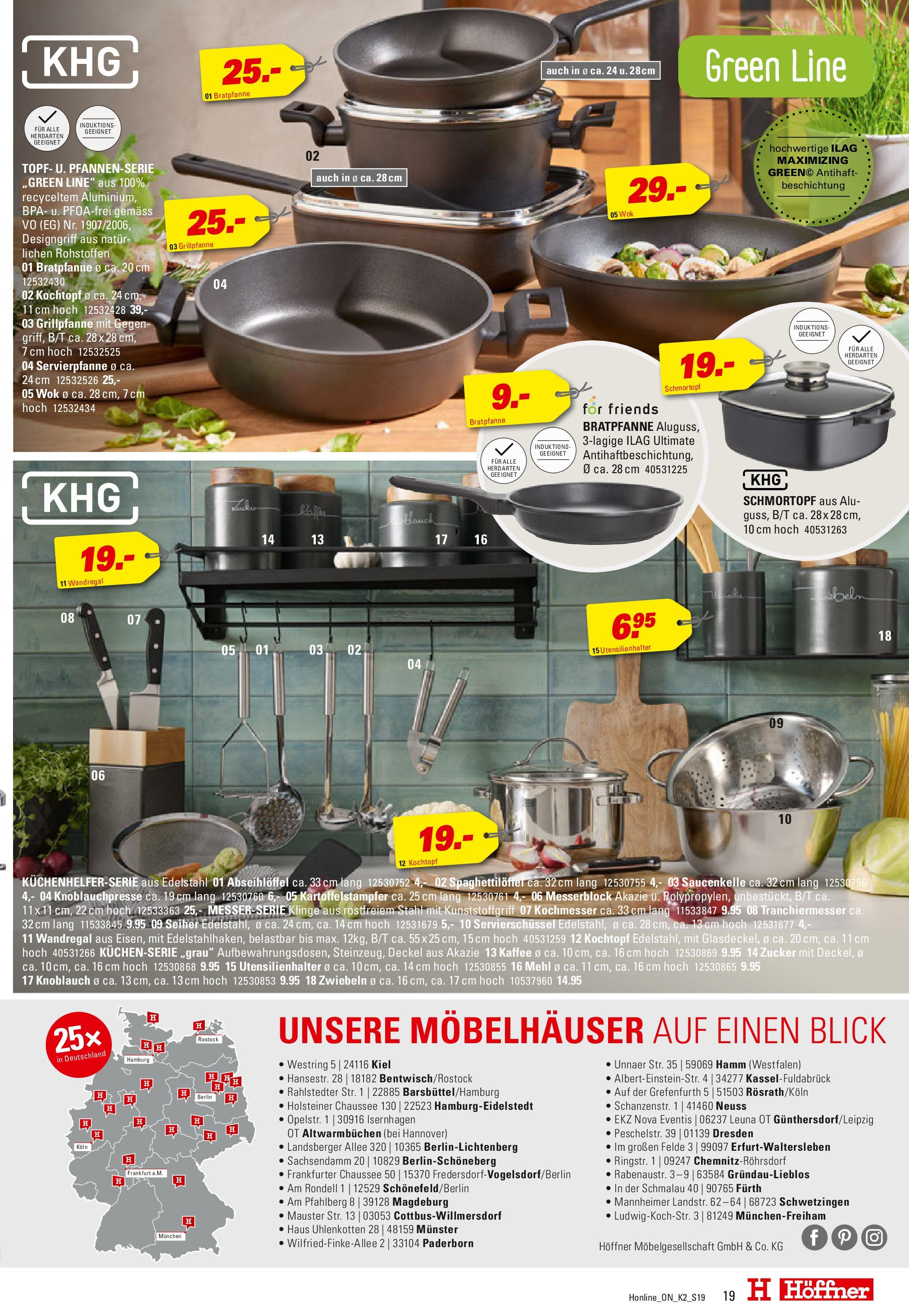 Höffner - Fürth, In Der Schmalau 4 (ab 12.02.2025) zum Blättern | Seite: 19 | Produkte: Kaffee, Zwiebeln, Zucker, Wok