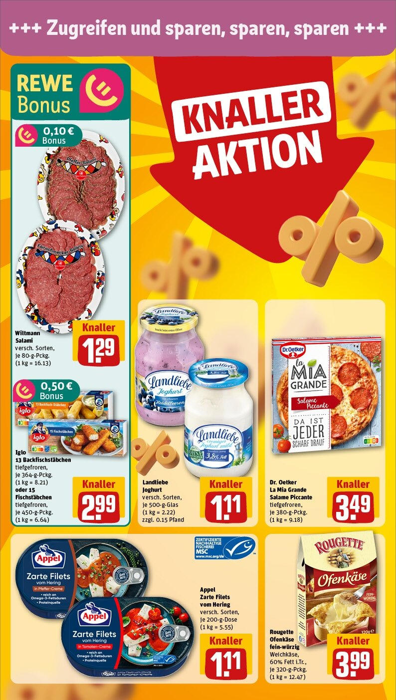 Rewe Prospekt 	 (ab 17.02.2025) zum Blättern » Angebote | Seite: 6 | Produkte: Joghurt, Heidelbeeren, Landliebe joghurt, Salami