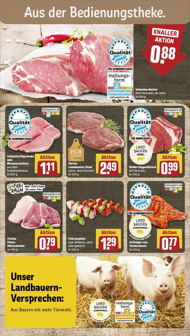 Rewe - Berg, Perchastraße 3 (ab 17.02.2025) zum Blättern » Angebote | Seite: 12 | Produkte: Schweinenacken, Schweinefleisch, Rindfleisch, Steak