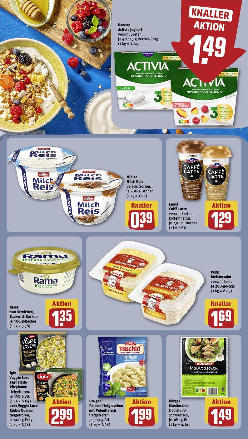 Rewe - Bad Homburg v. d. Höhe, Rathausplatz 1 (ab 17.02.2025) zum Blättern » Angebote | Seite: 12 | Produkte: Activia, Joghurt, Iglo, Kürbis