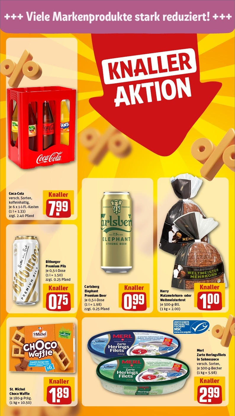 Rewe - Aachen, Lütticher Straße 1 (ab 17.02.2025) zum Blättern » Angebote | Seite: 15 | Produkte: Bitburger, Fanta, Carlsberg, Zwiebeln