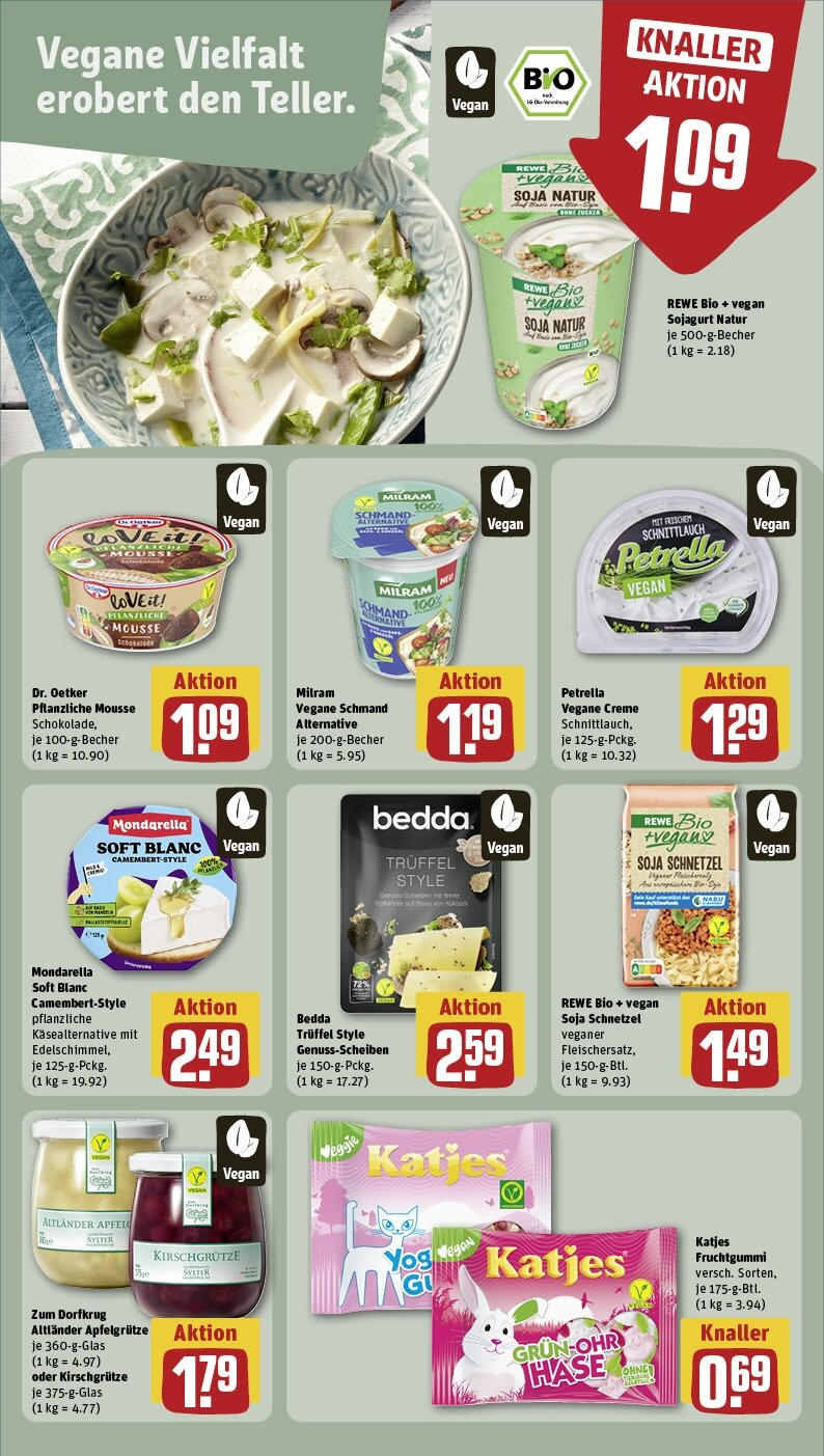 Rewe Prospekt 	 (ab 17.02.2025) zum Blättern » Angebote | Seite: 16 | Produkte: Katjes, Äpfel, Creme, Milram