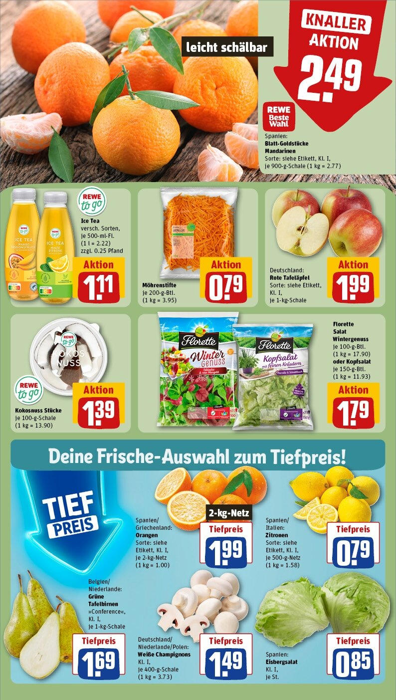 Rewe - Bad Homburg v. d. Höhe, Rathausplatz 1 (ab 17.02.2025) zum Blättern » Angebote | Seite: 8 | Produkte: Eisbergsalat, Champignons, Zitrone, Zitronen