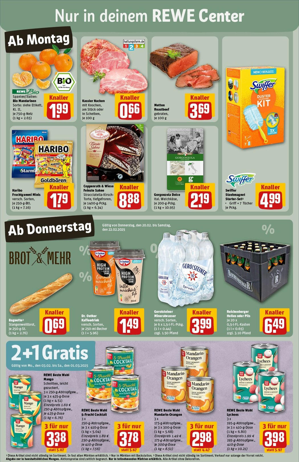 Rewe - Rewe: Wochenangebote (ab 16.02.2025) zum Blättern » Angebote | Seite: 5 | Produkte: Haribo, Brot, Swiffer, Gerolsteiner