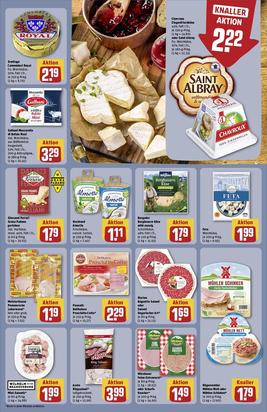 Rewe - Rewe: Wochenangebote (ab 16.02.2025) zum Blättern » Angebote | Seite: 15 | Produkte: Almette, Feta, Ziegenkäse, Schinken