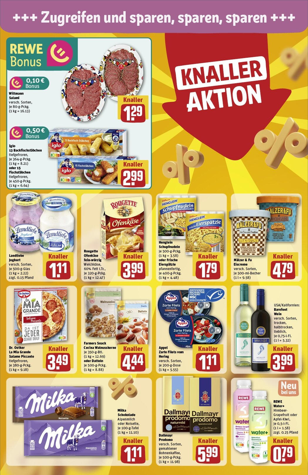 Rewe - Rewe: Wochenangebote (ab 16.02.2025) zum Blättern » Angebote | Seite: 17 | Produkte: Joghurt, Schokolade, Iglo, Salami