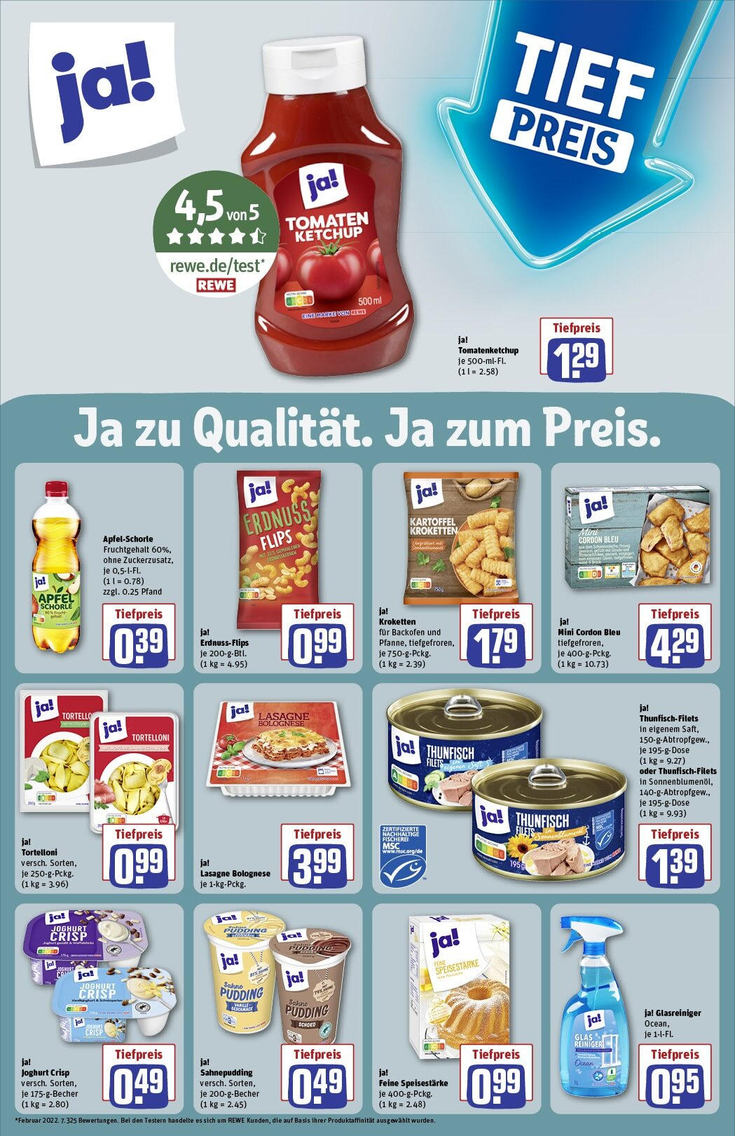 Rewe - Rewe: Wochenangebote (ab 16.02.2025) zum Blättern » Angebote | Seite: 23 | Produkte: Äpfel, Tomaten, Ketchup, Sahne