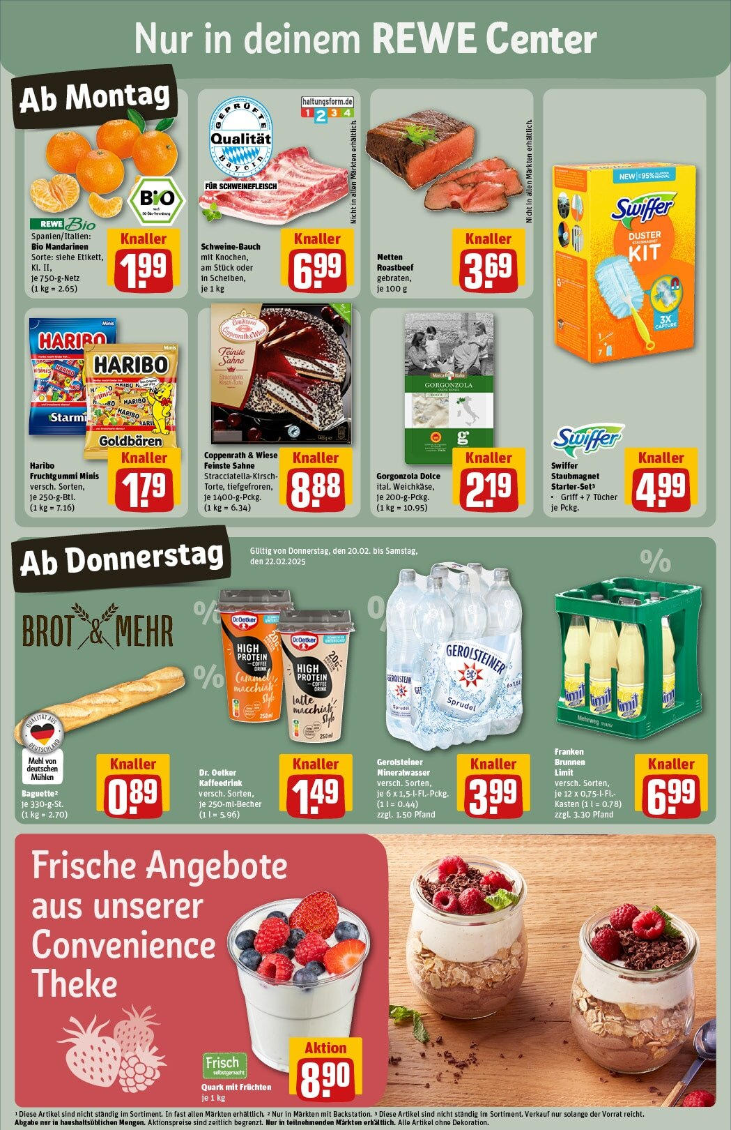 Rewe - Pegnitz, Nürnberger Straße, e 20 (ab 17.02.2025) zum Blättern » Angebote | Seite: 5 | Produkte: Theke, Mineralwasser, Roastbeef, Gerolsteiner