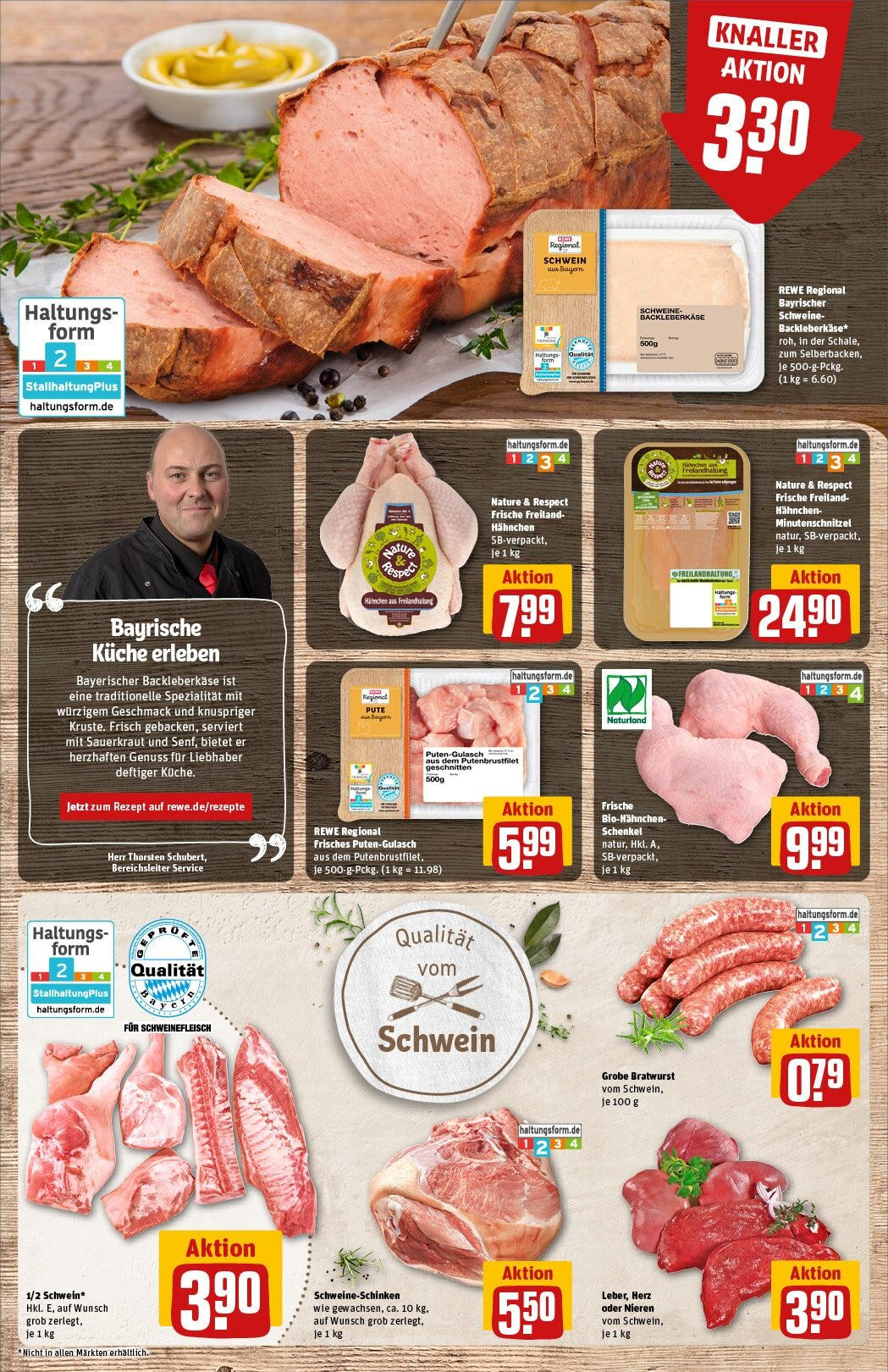 Rewe - Pegnitz, Nürnberger Straße, e 20 (ab 17.02.2025) zum Blättern » Angebote | Seite: 10 | Produkte: Pute, Hahnchen, Bratwurst, Küche