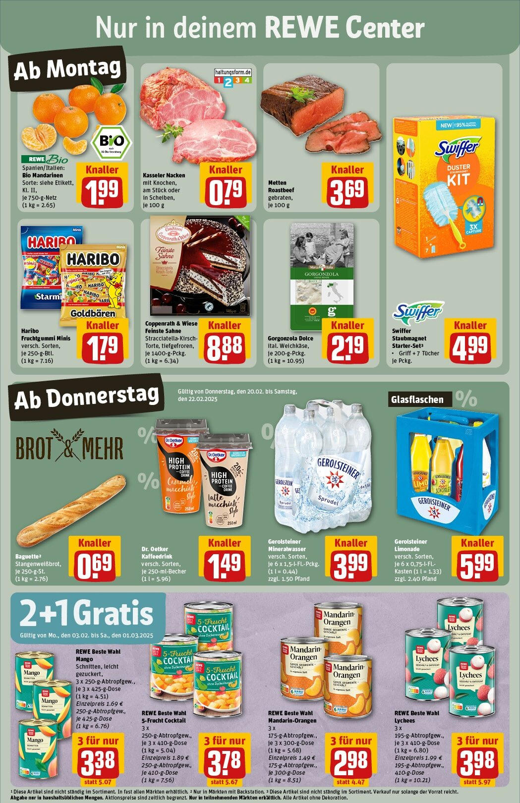 Rewe - Rewe: Wochenangebote (ab 16.02.2025) zum Blättern » Angebote | Seite: 5 | Produkte: Haribo, Mineralwasser, Brot, Sahne