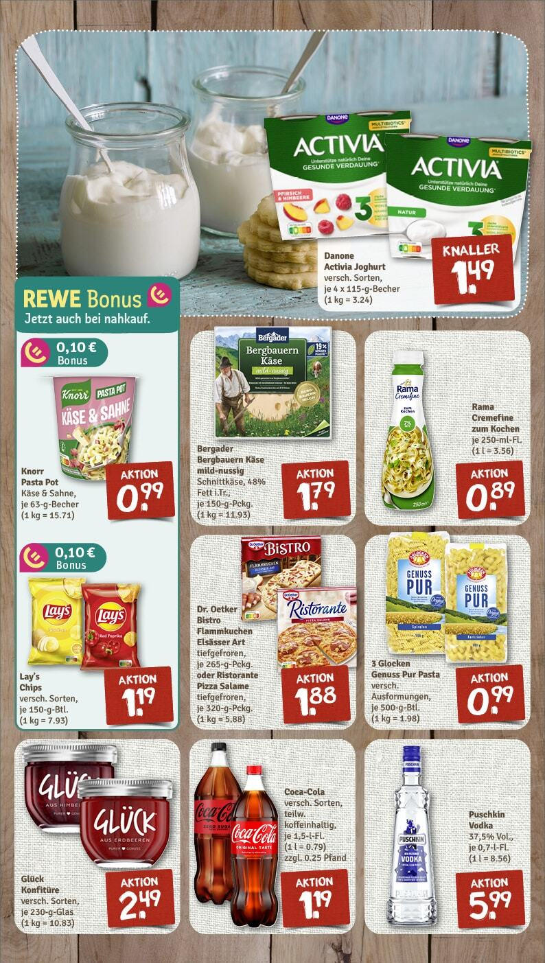 Rewe - Bakede, Heerstraße 1 (ab 17.02.2025) zum Blättern » Angebote | Seite: 6 | Produkte: Coca cola, Knorr, Pasta, Chips