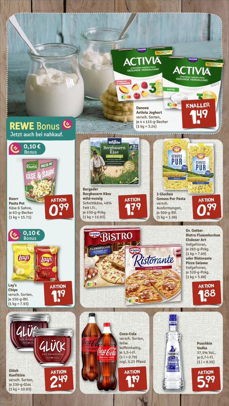 Rewe - Rewe: Wochenangebote (ab 16.02.2025) zum Blättern » Angebote | Seite: 6 | Produkte: Activia, Knorr, Erdbeeren, Chips