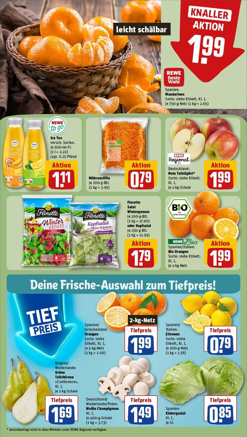 Rewe - Rewe: Wochenangebote (ab 16.02.2025) zum Blättern » Angebote | Seite: 8 | Produkte: Mandarinen, Orangen, Salat, Zitronen