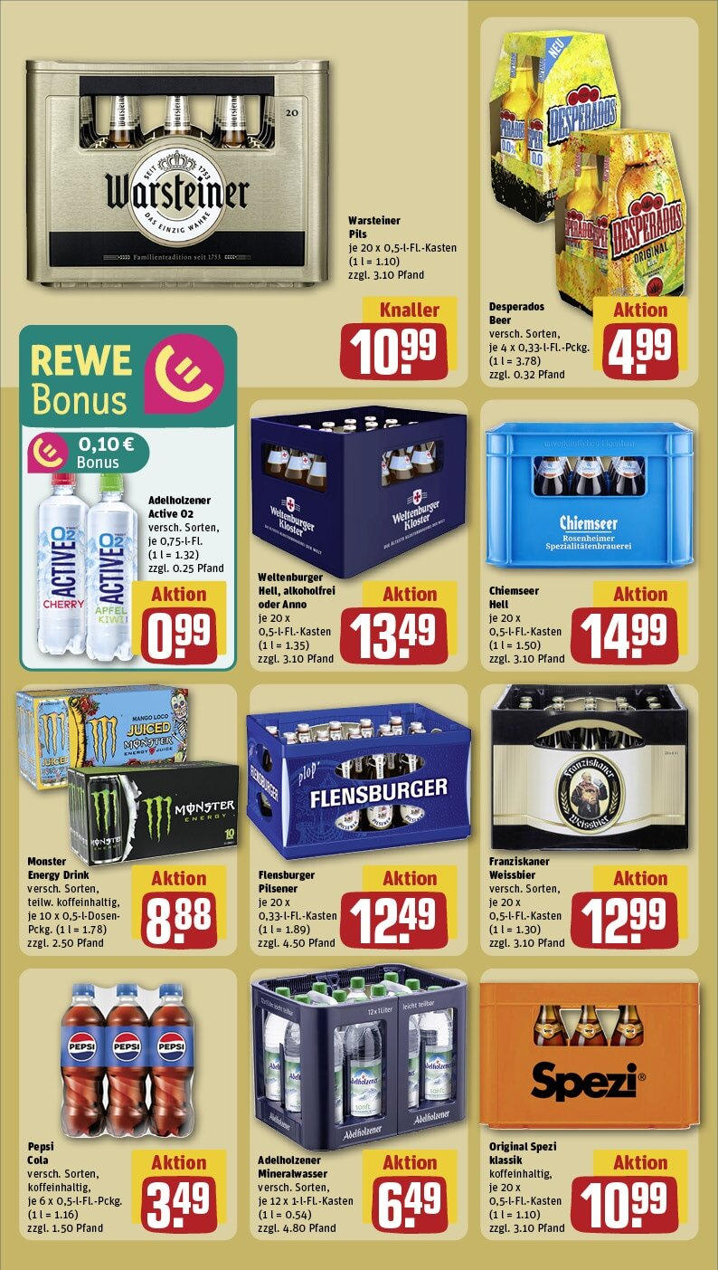 Rewe - Rewe: Wochenangebote (ab 16.02.2025) zum Blättern » Angebote | Seite: 18 | Produkte: Franziskaner, Monster, Warsteiner, Desperados