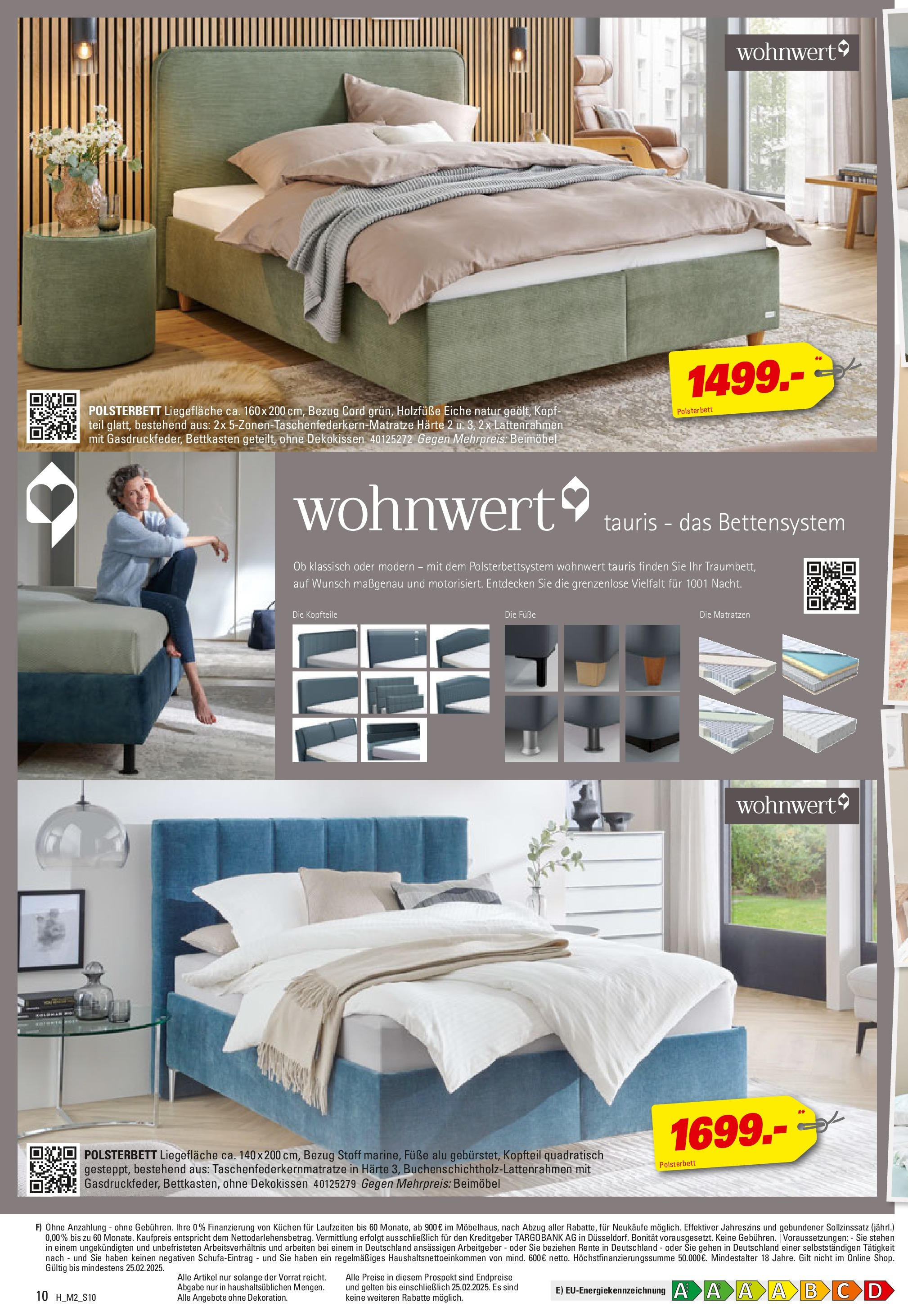 Höffner Möbel Power - Chemnitz-Röhrsdorf, Dresden? Leuna (ab 12.02.2025) zum Blättern | Seite: 10 | Produkte: Bett, Polsterbett, Kuchen