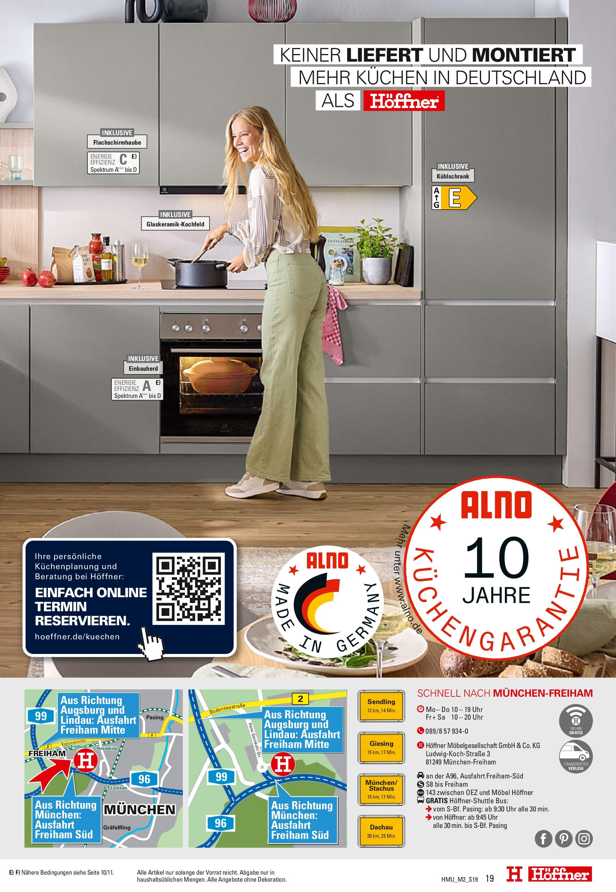 Höffner Möbel Power - München-Freiham (ab 12.02.2025) zum Blättern | Seite: 19 | Produkte: Kühlschrank, Kuchen, Uhr