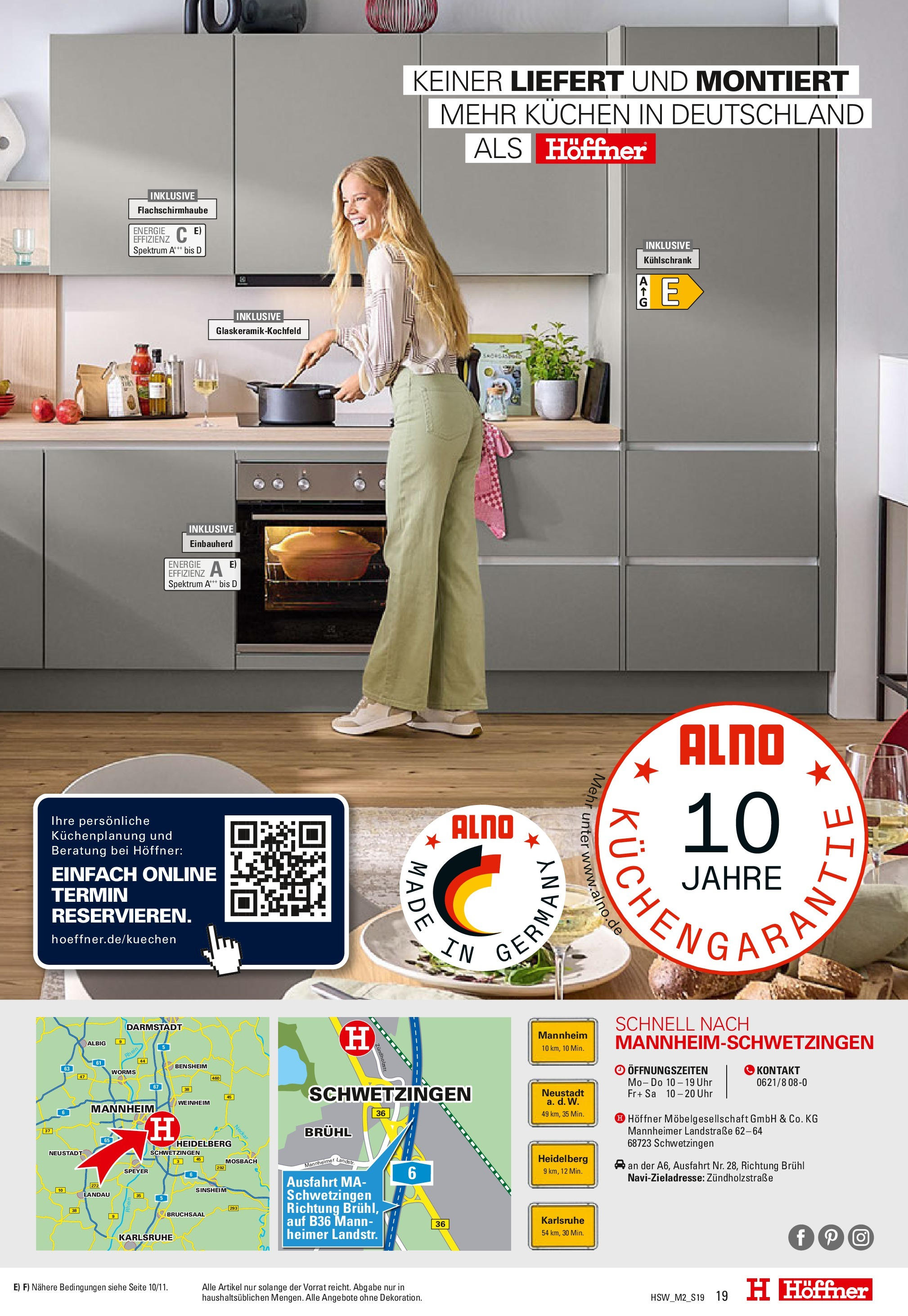 Höffner Möbel Power - Schwetzingen (ab 12.02.2025) zum Blättern | Seite: 19 | Produkte: Kühlschrank, Kuchen, Uhr