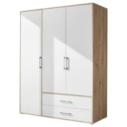Kleiderschrank 3trg Lembo San Remo/Weiß B: 155 cm