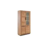 Möbelix Vitrine 107cm Greno Wildeiche Massiv