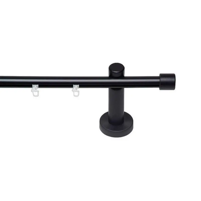 Vorhangstange Schwarz, 100 cm
