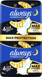 always Ultimate-Binden Night Max Protection 6 mit Flügeln