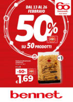 Bennet Sconto 50% Su 50 Prodotti - al 26.02.2025