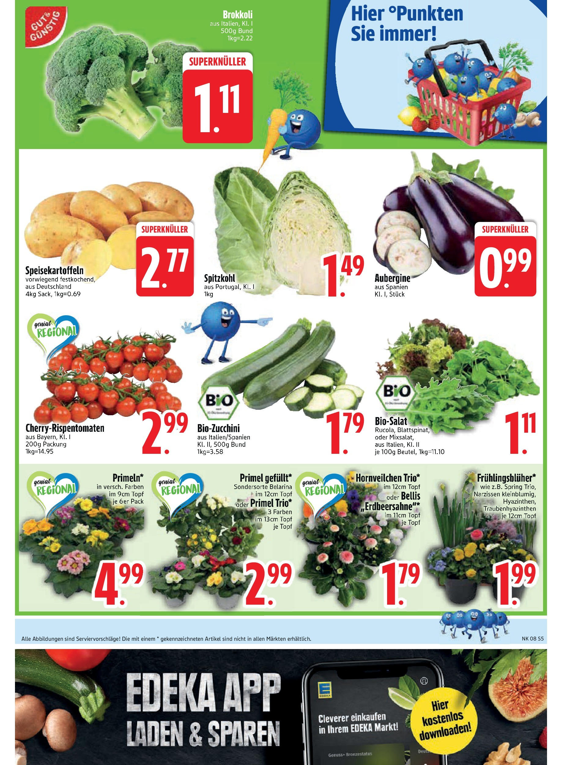 Edeka - EDEKA: Wochenangebote (ab 16.02.2025) » Angebote Online | Seite: 5 | Produkte: Brokkoli, Aubergine