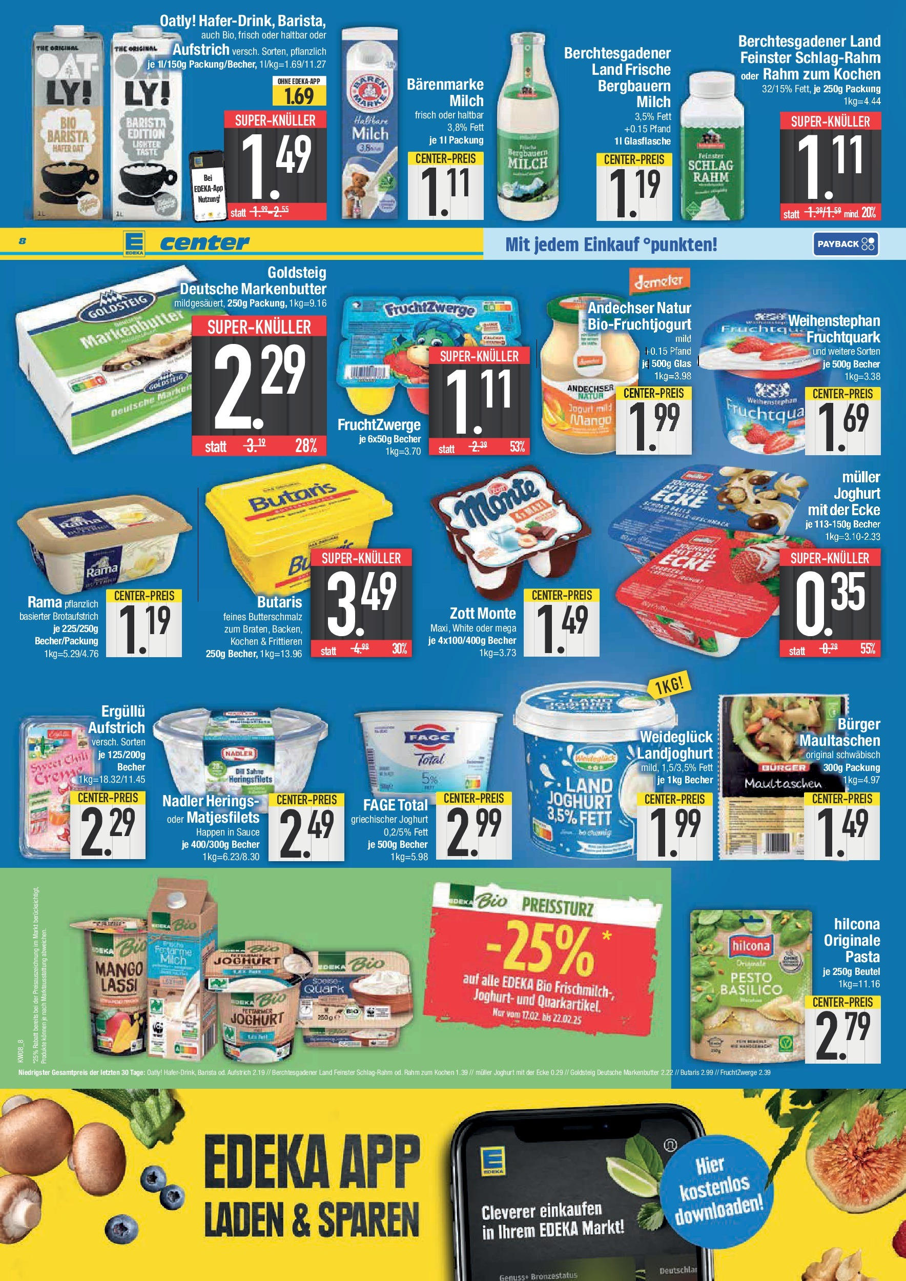 Edeka - E center: Wochenangebote (ab 16.02.2025) » Angebote Online | Seite: 8 | Produkte: Oatly, Mango, Dill, Pasta