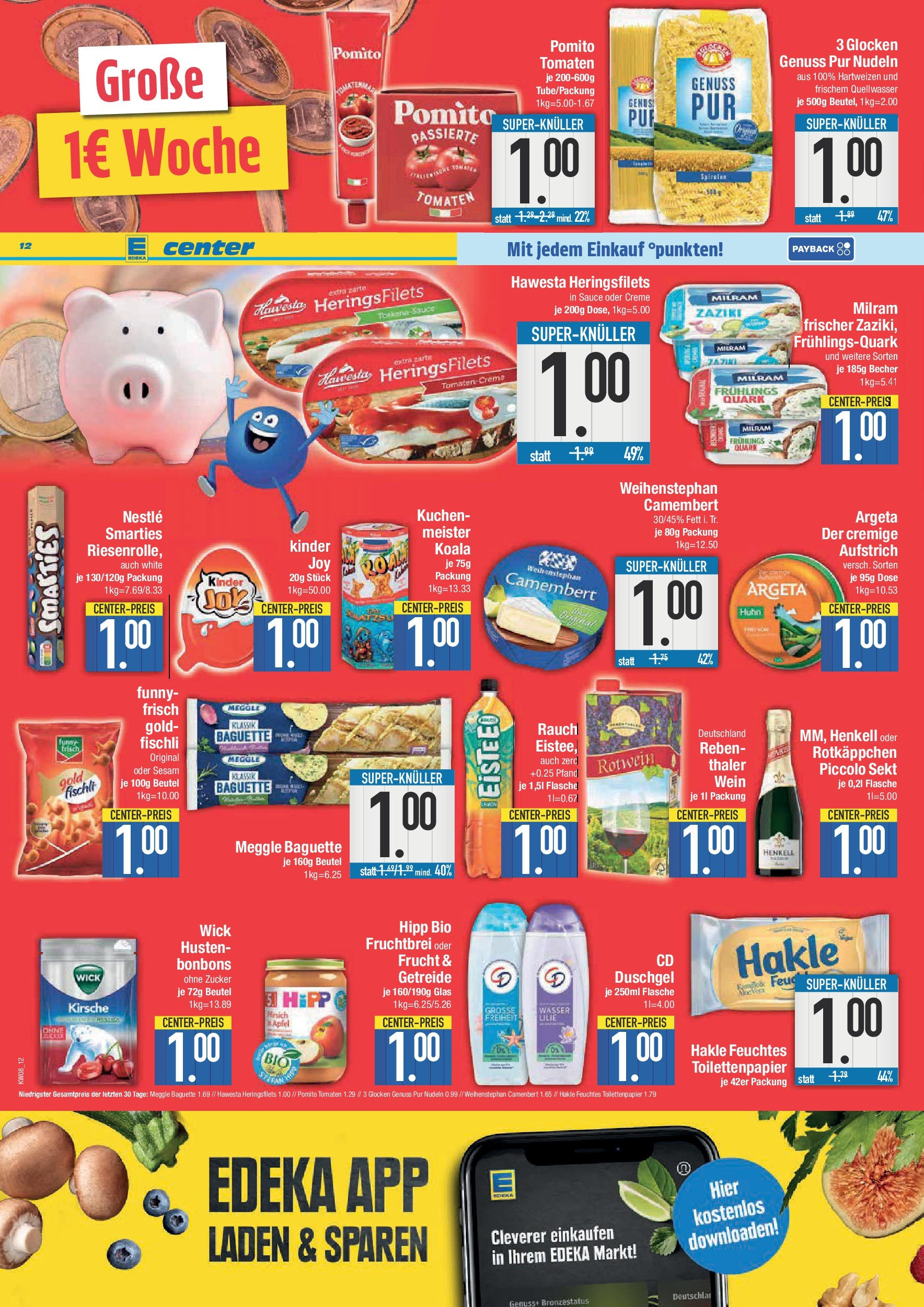 Edeka - E center: Wochenangebote (ab 16.02.2025) » Angebote Online | Seite: 12 | Produkte: Zucker, Nudeln, Kuchen, Getreide