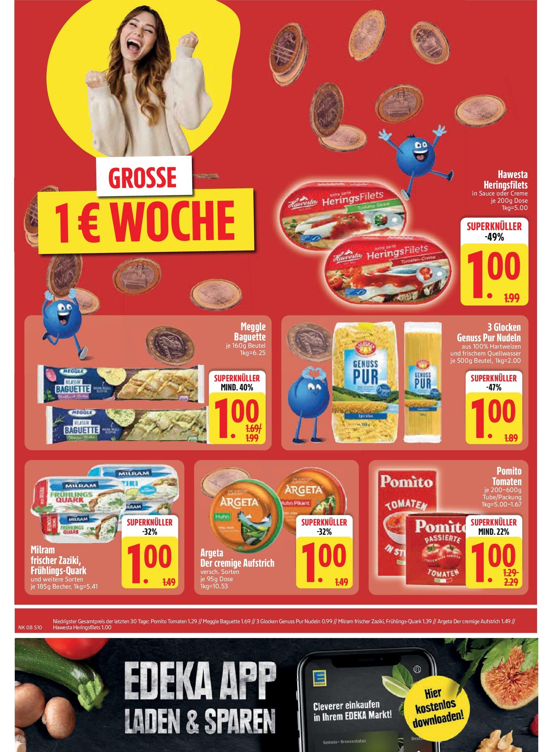 Edeka - EDEKA: Wochenangebote (ab 16.02.2025) » Angebote Online | Seite: 10 | Produkte: Tomaten, Creme, Milram, Nudeln