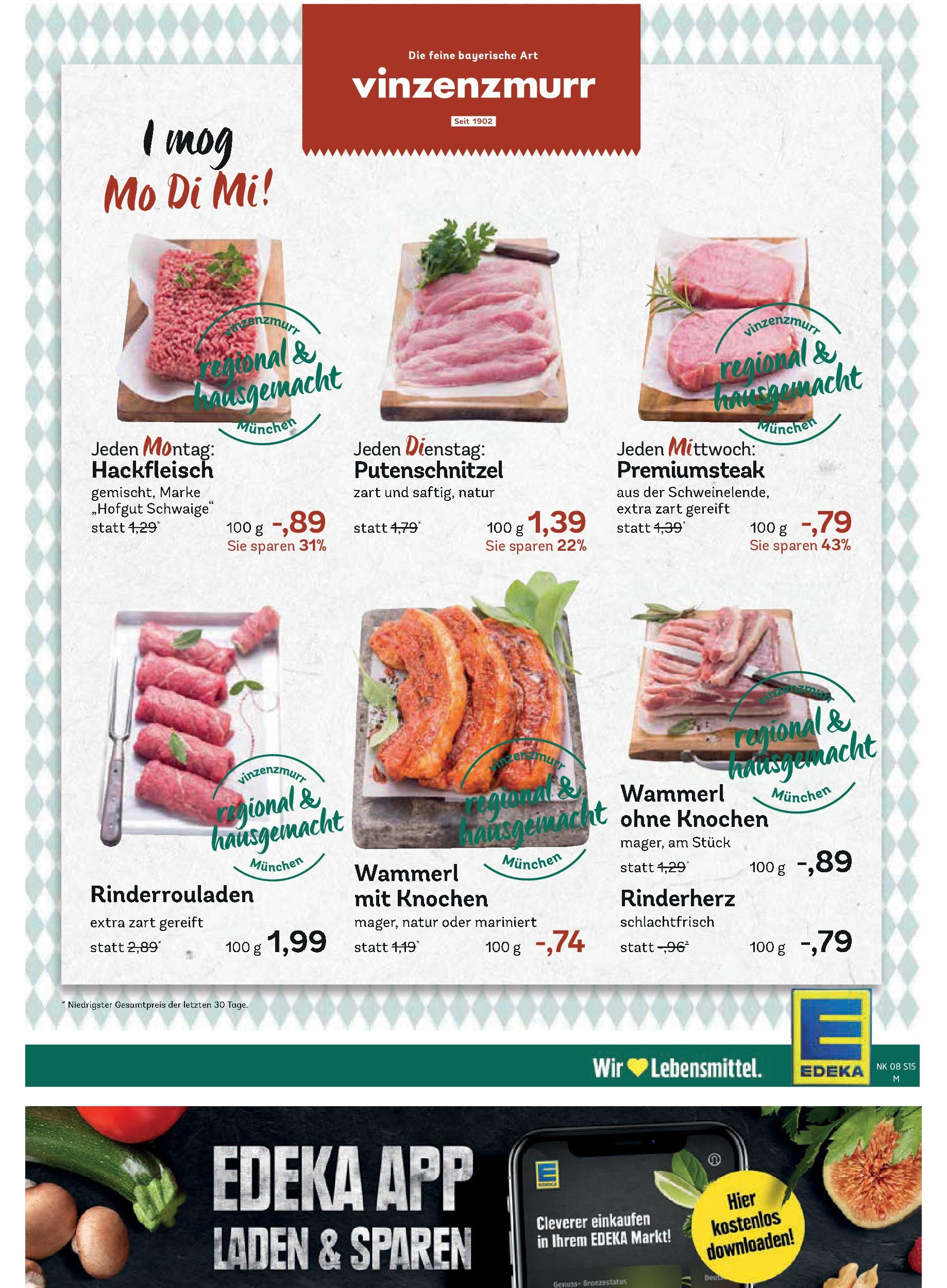 Edeka - EDEKA: Wochenangebote (ab 16.02.2025) » Angebote Online | Seite: 15 | Produkte: Rinderrouladen, Putenschnitzel, Hackfleisch