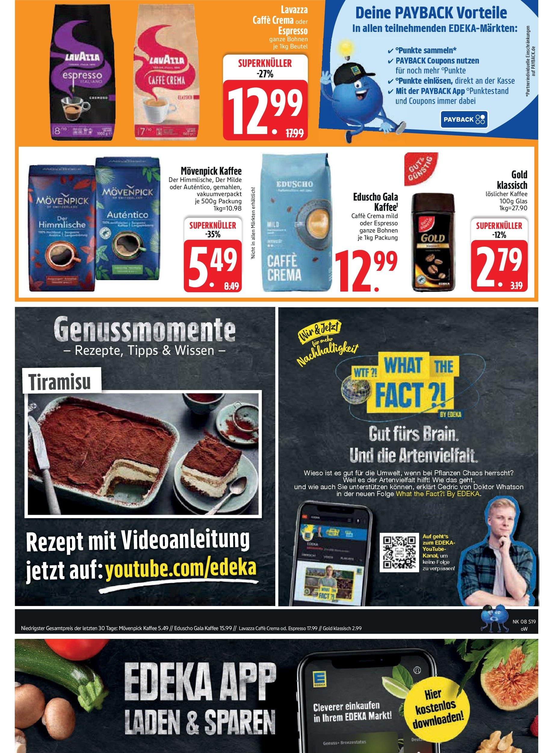 Edeka - Vilgertshofen-Issing, Hirschberg 1 (ab 17.02.2025) » Angebote Online | Seite: 19 | Produkte: Lavazza, Kaffee, Movenpick kaffee, Eduscho