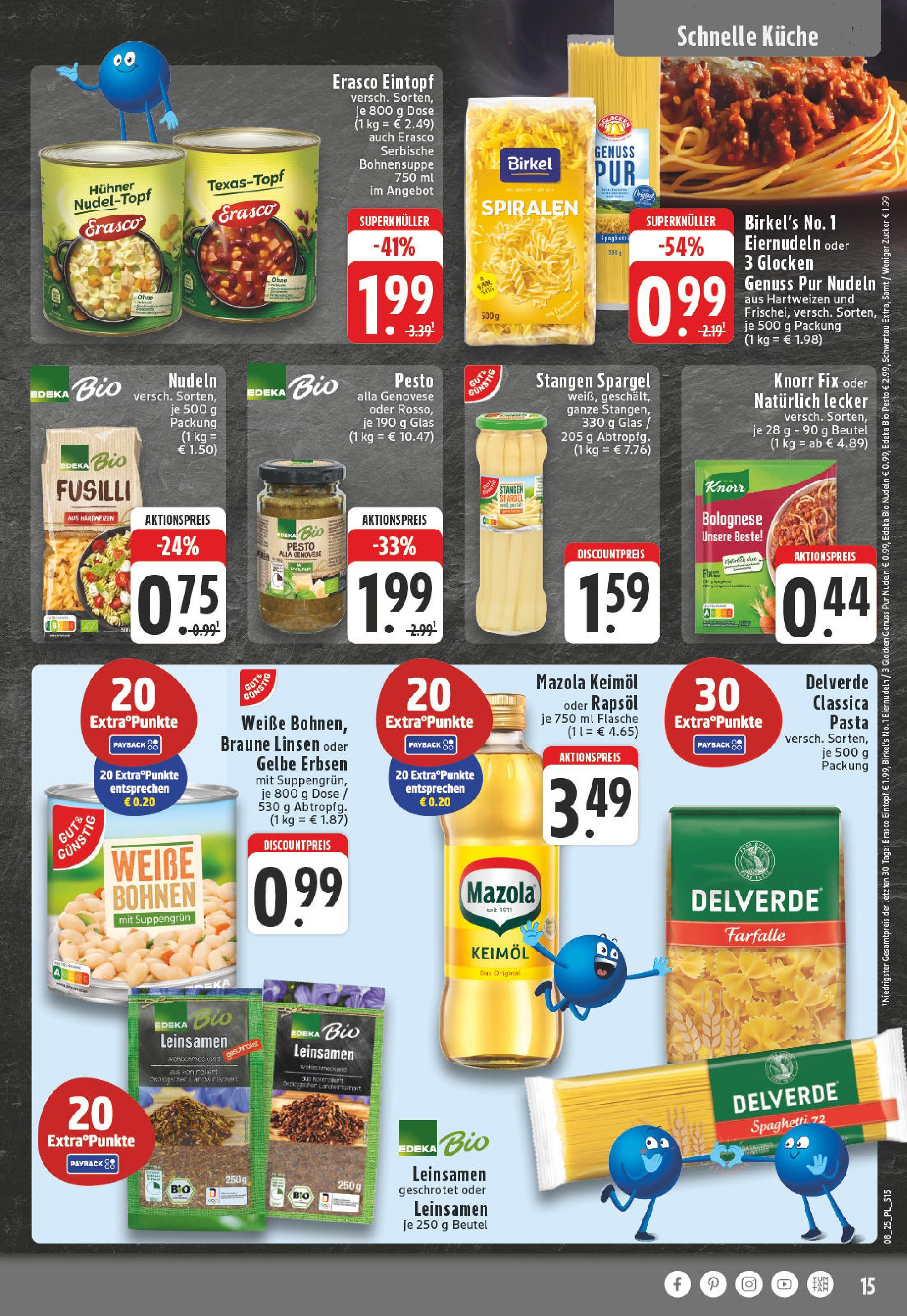 Edeka - EDEKA: Wochenangebote (ab 16.02.2025) » Angebote Online | Seite: 15 | Produkte: Knorr fix, Rapsöl, Knorr, Erasco