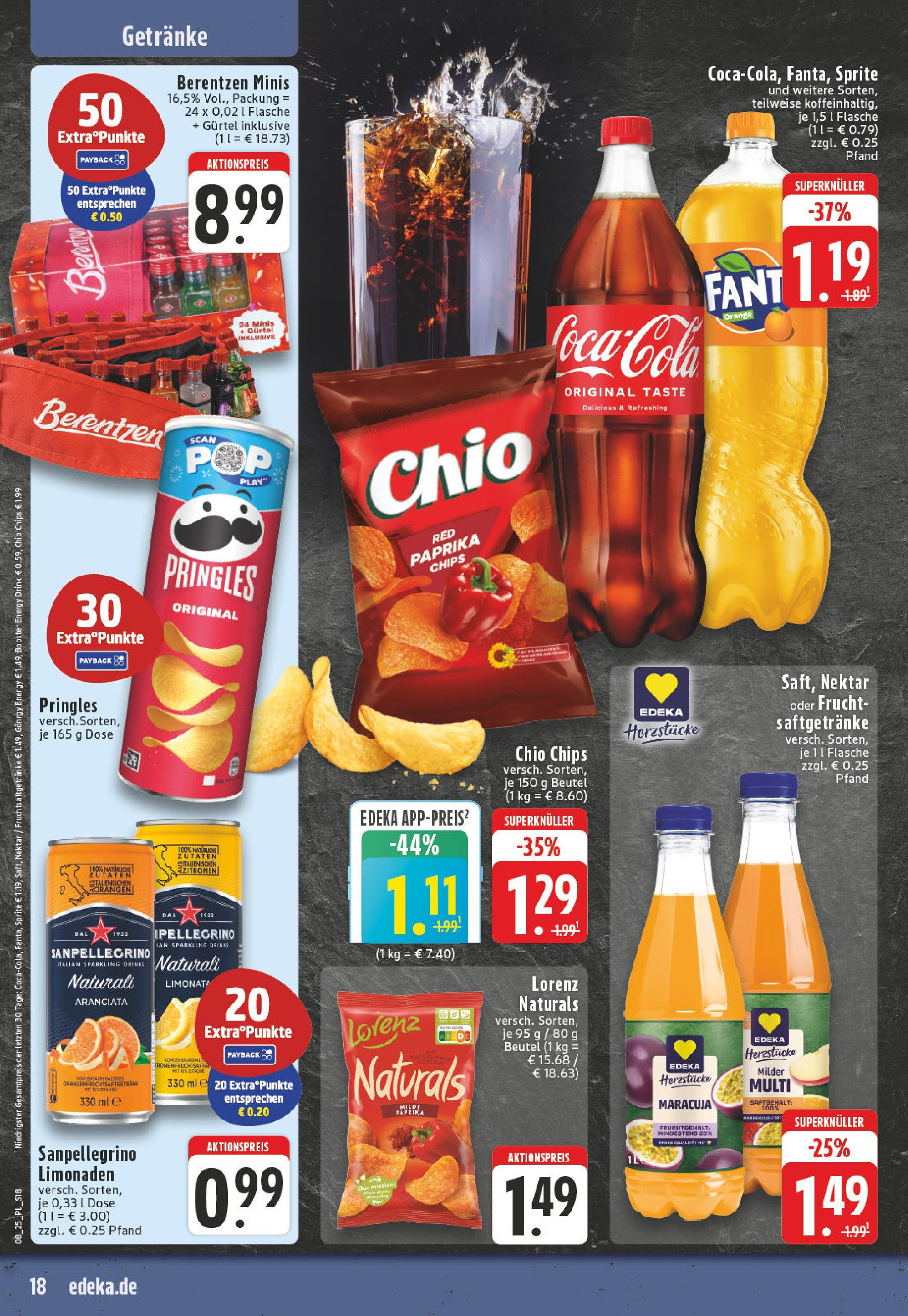 Edeka - EDEKA: Wochenangebote (ab 16.02.2025) » Angebote Online | Seite: 18 | Produkte: Paprika, Pringles, Chips, Berentzen