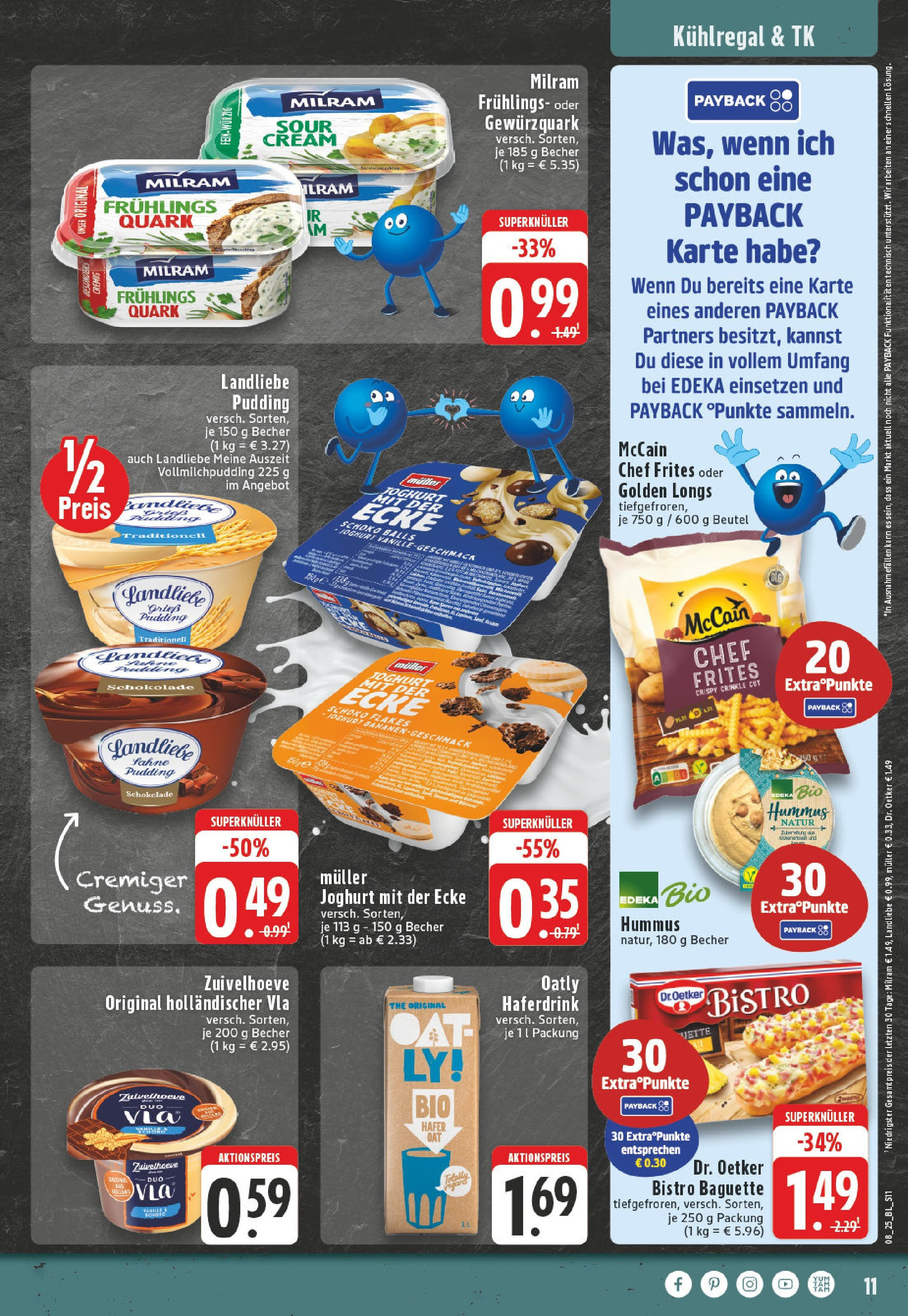 Edeka - EDEKA: Wochenangebote (ab 16.02.2025) » Angebote Online | Seite: 11 | Produkte: McCain, Pudding, Haferdrink, Milram