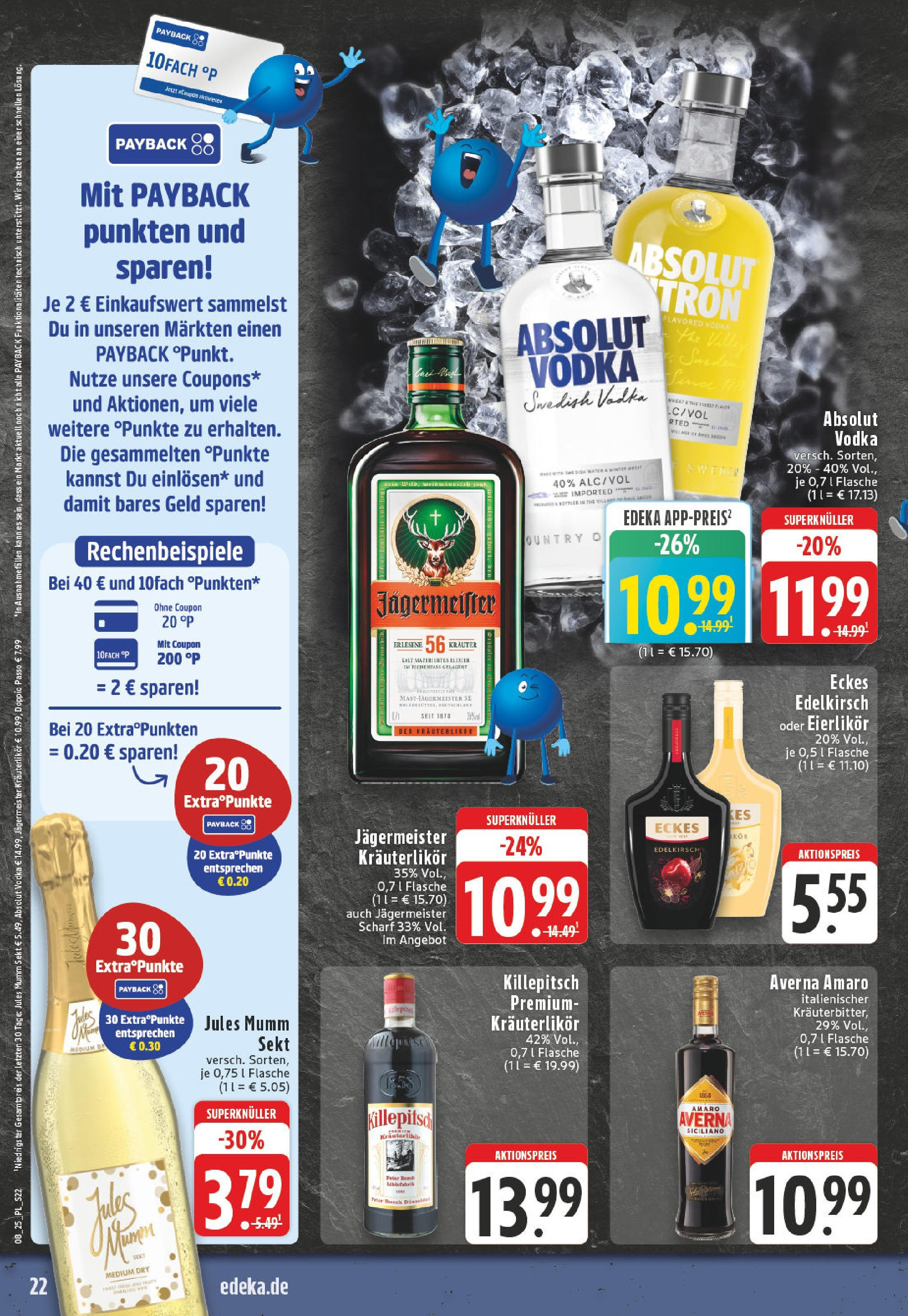 Edeka - EDEKA: Wochenangebote (ab 16.02.2025) » Angebote Online | Seite: 22 | Produkte: Mumm sekt, Jules mumm, Doppio Passo, Vodka