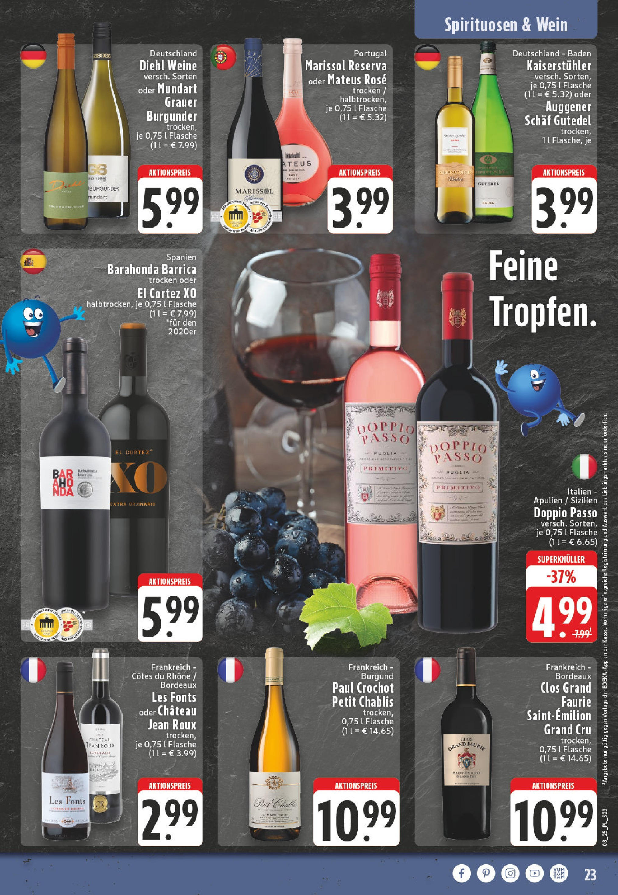 Edeka - EDEKA: Wochenangebote (ab 16.02.2025) » Angebote Online | Seite: 23 | Produkte: Doppio Passo, Wein