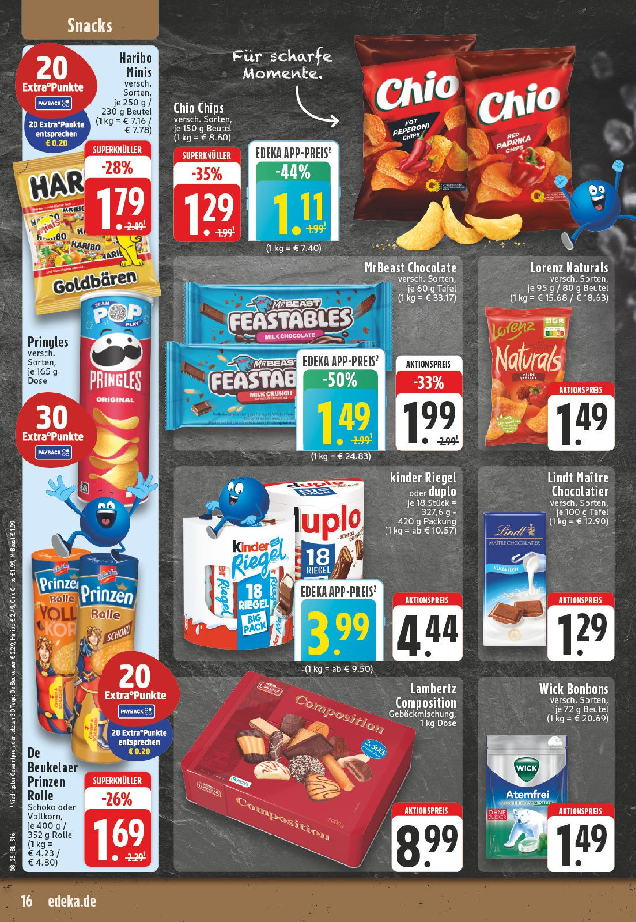 Edeka - EDEKA: Wochenangebote (ab 16.02.2025) » Angebote Online | Seite: 16 | Produkte: Haribo, Paprika, Pringles, Chips