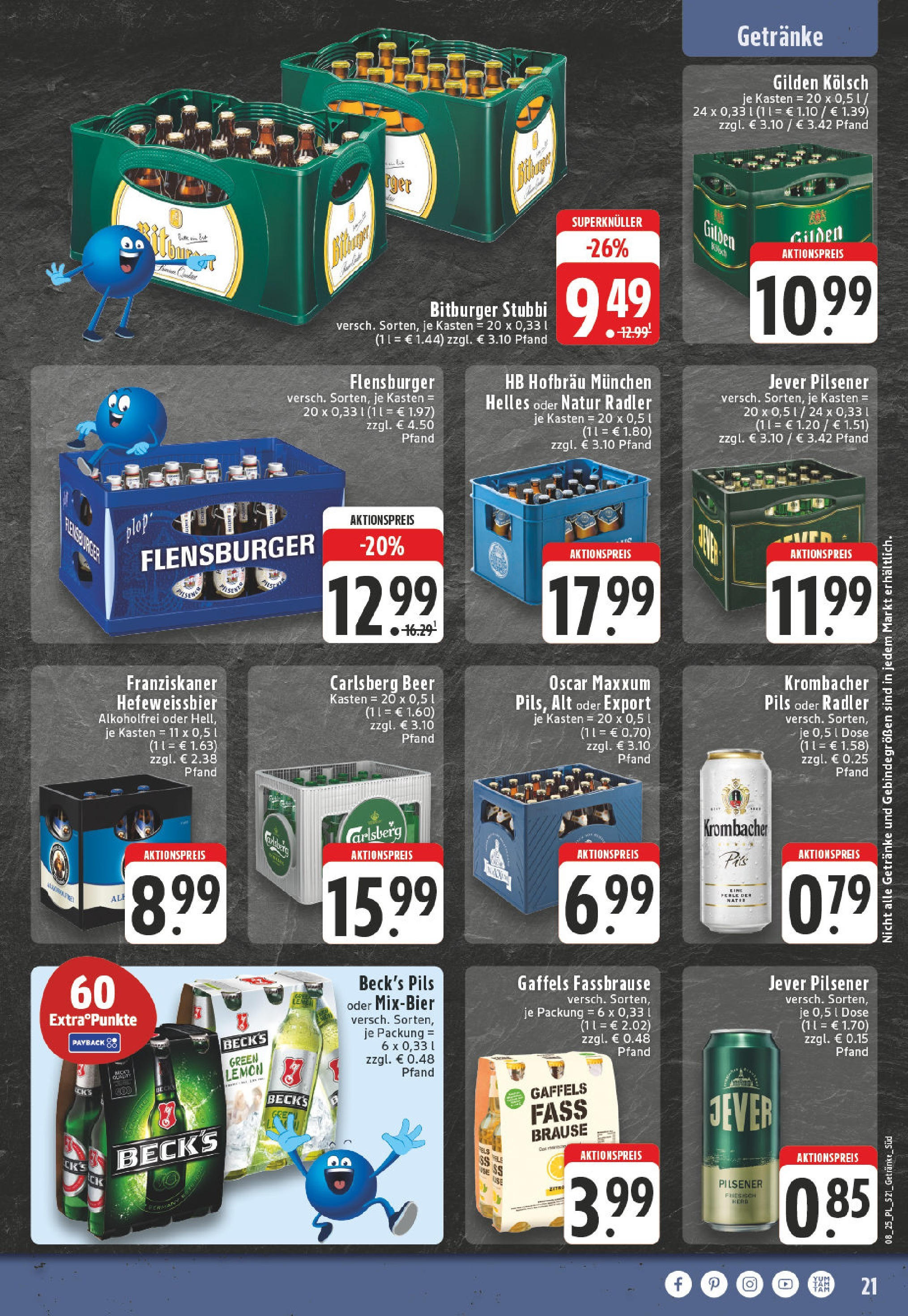 Edeka - E center: Wochenangebote (ab 16.02.2025) » Angebote Online | Seite: 21 | Produkte: Bitburger, Pils, Radler, Fassbrause