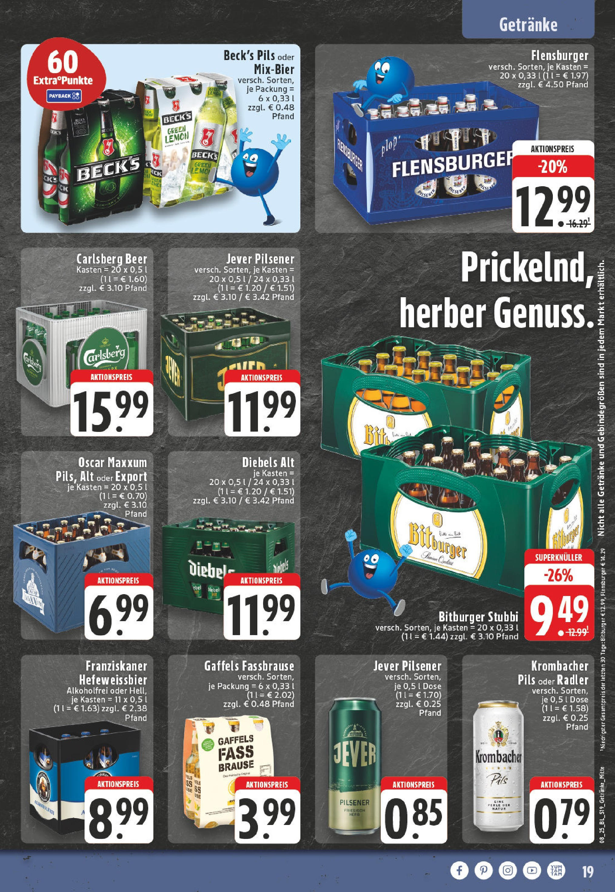 Edeka - EDEKA: Wochenangebote (ab 16.02.2025) » Angebote Online | Seite: 19 | Produkte: Franziskaner, Burger, Krombacher, Diebels