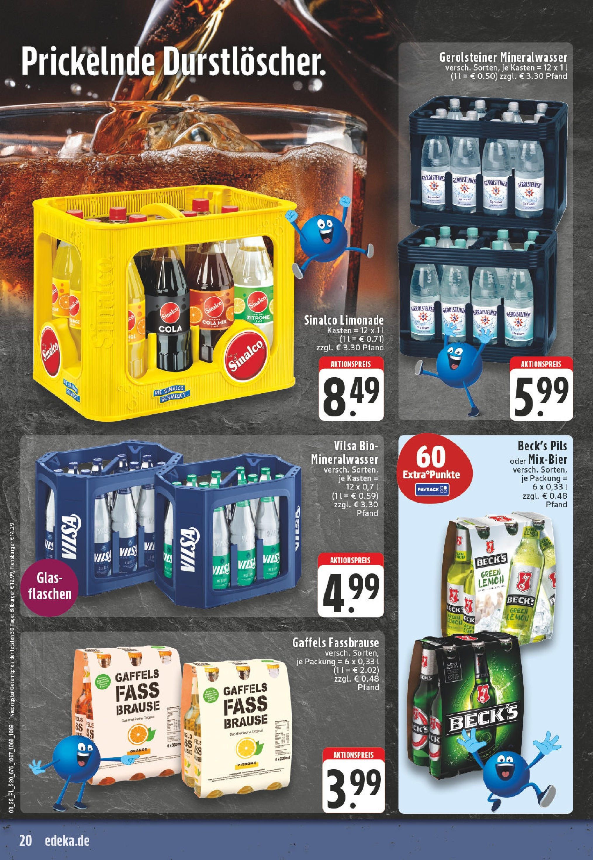 Edeka - EDEKA: Wochenangebote (ab 16.02.2025) » Angebote Online | Seite: 20 | Produkte: Sinalco, Mineralwasser, Flensburger, Gerolsteiner