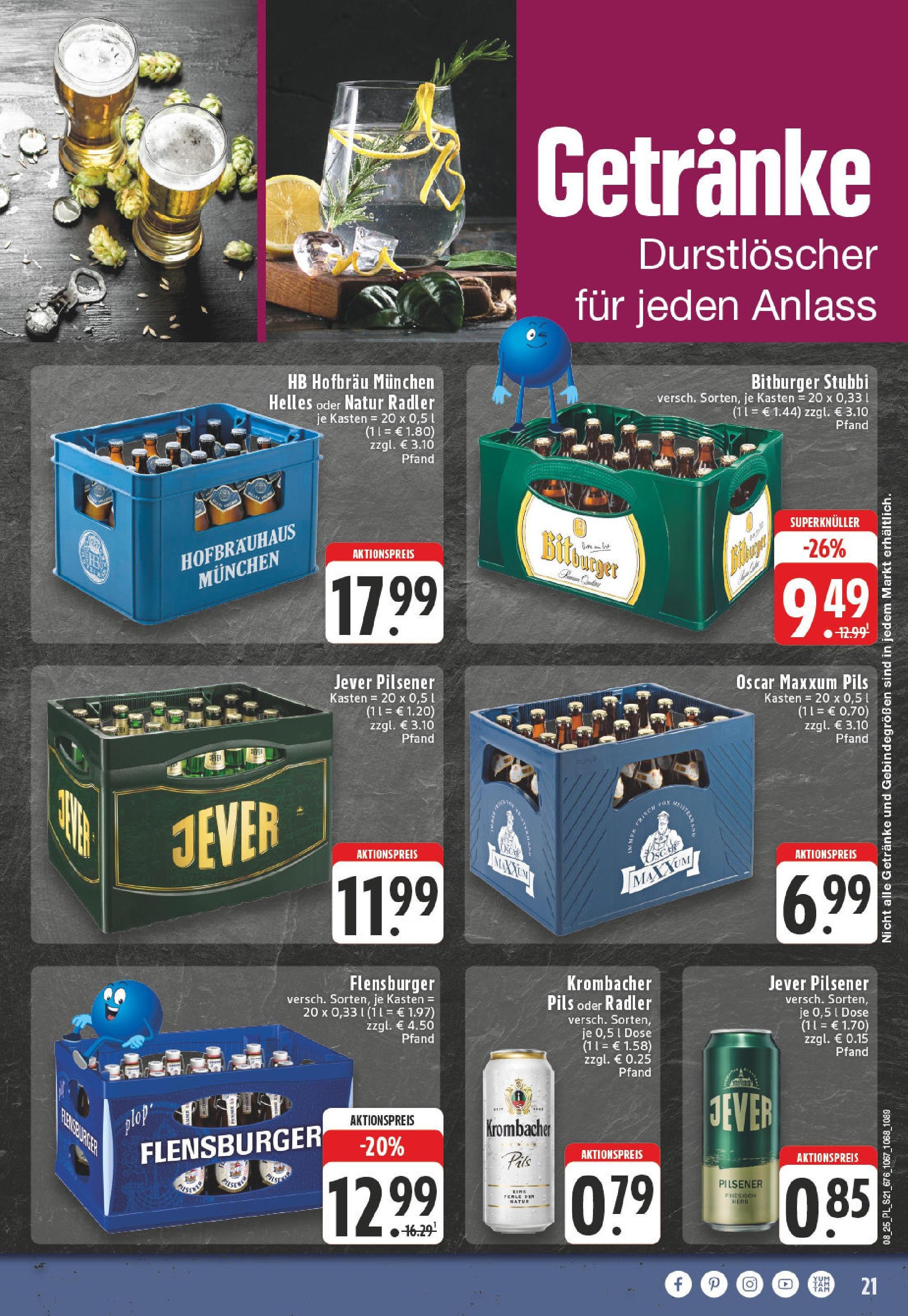 Edeka - EDEKA: Wochenangebote (ab 16.02.2025) » Angebote Online | Seite: 21 | Produkte: Herd, Durstloscher, Flensburger, Jever