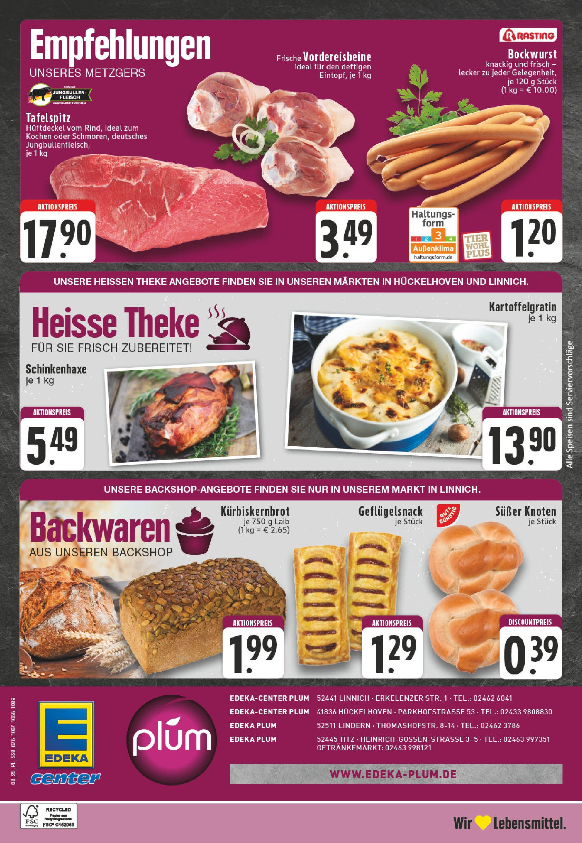 Edeka - EDEKA: Wochenangebote (ab 16.02.2025) » Angebote Online | Seite: 28 | Produkte: Bockwurst, Tafelspitz, Theke, Fleisch