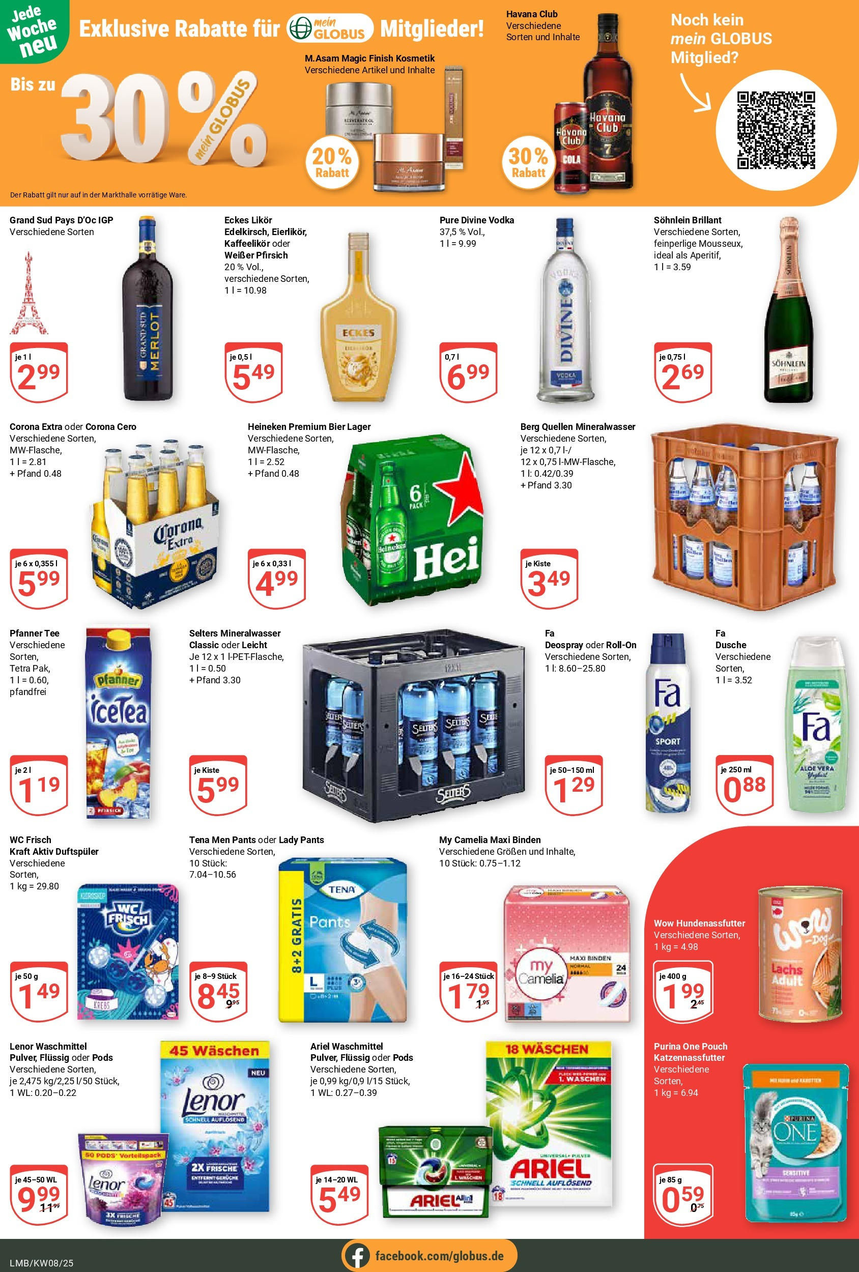 Globus - Globus: Wochenangebote (ab 16.02.2025) » Angebote online | Seite: 7 | Produkte: Heineken, Lachs, Vodka, Tee