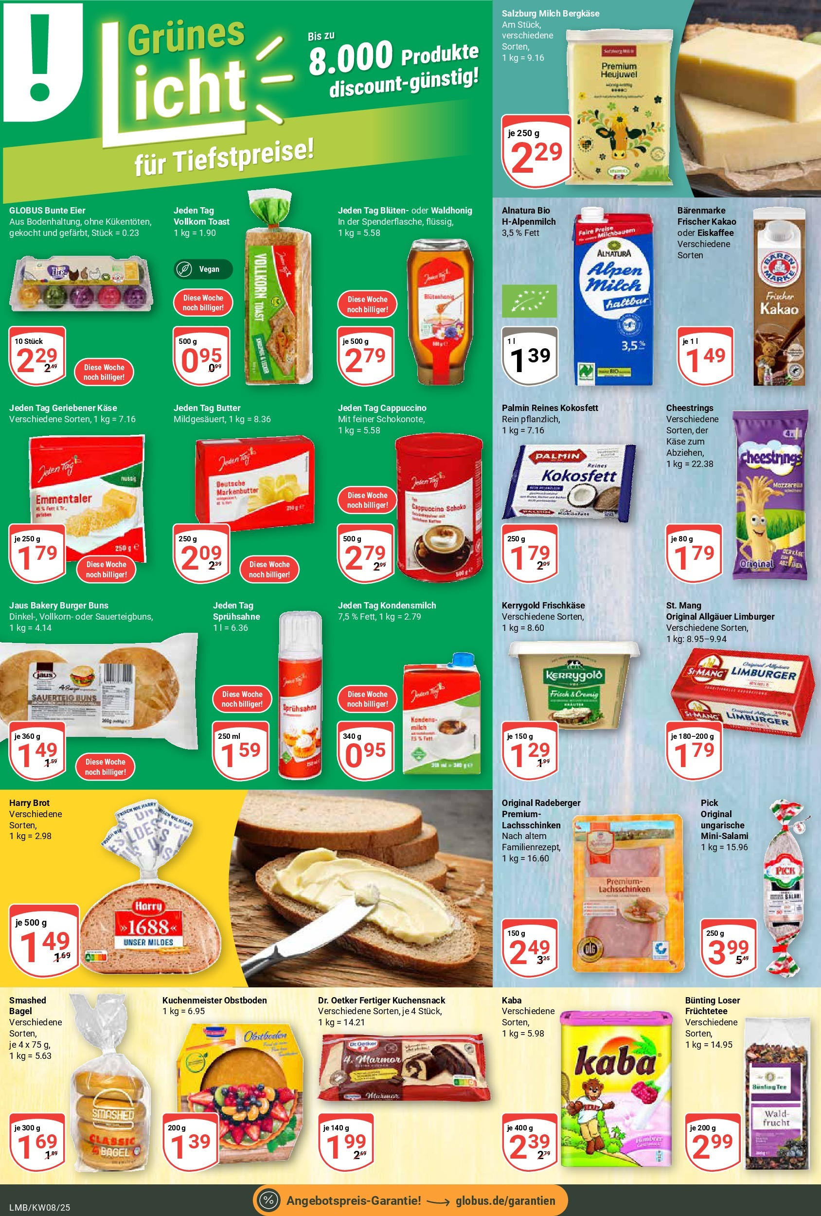 Globus - Globus: Wochenangebote (ab 16.02.2025) » Angebote online | Seite: 13 | Produkte: Eier, Toast, Burger, Frischkase